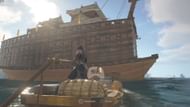 Approach from the rearside of the ship to avoid detection (Image via Sportskeeda Gaming || Ubisoft)